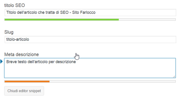 titolo e descrizione YOAST SEO per WordPress