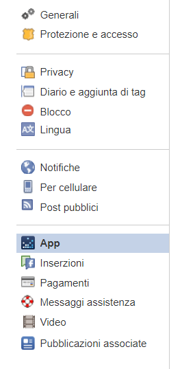 Impostazioni Facebook App privacy mobile