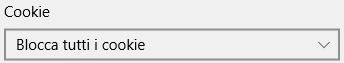 disattivare cookie Microsoft Edge