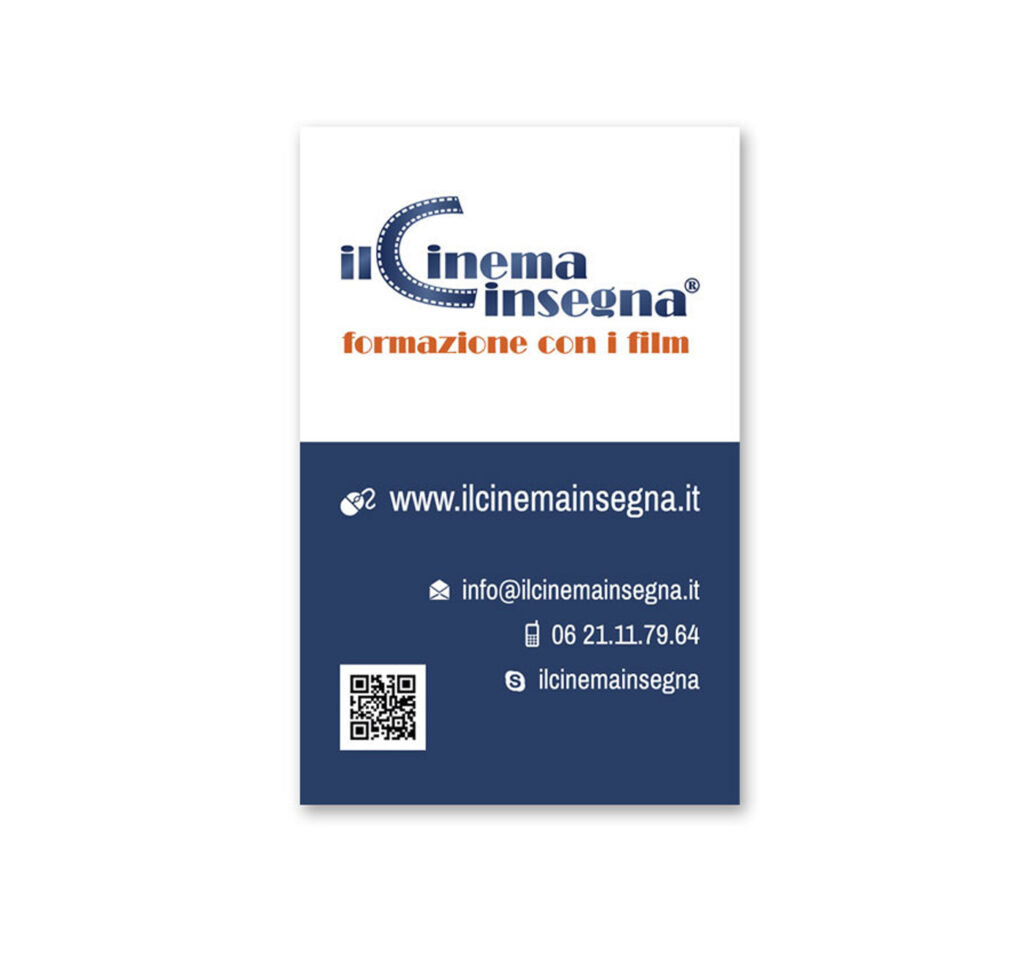 Grafica realizzata da Enza La Frazia: ilcinemainsegna biglietto da visita