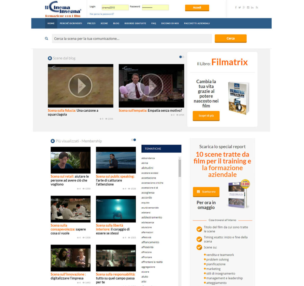 Sito realizzato da Enza La Frazia: ilcinemainsegna.it