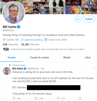 Account Twitter Bill Gates Hackerato