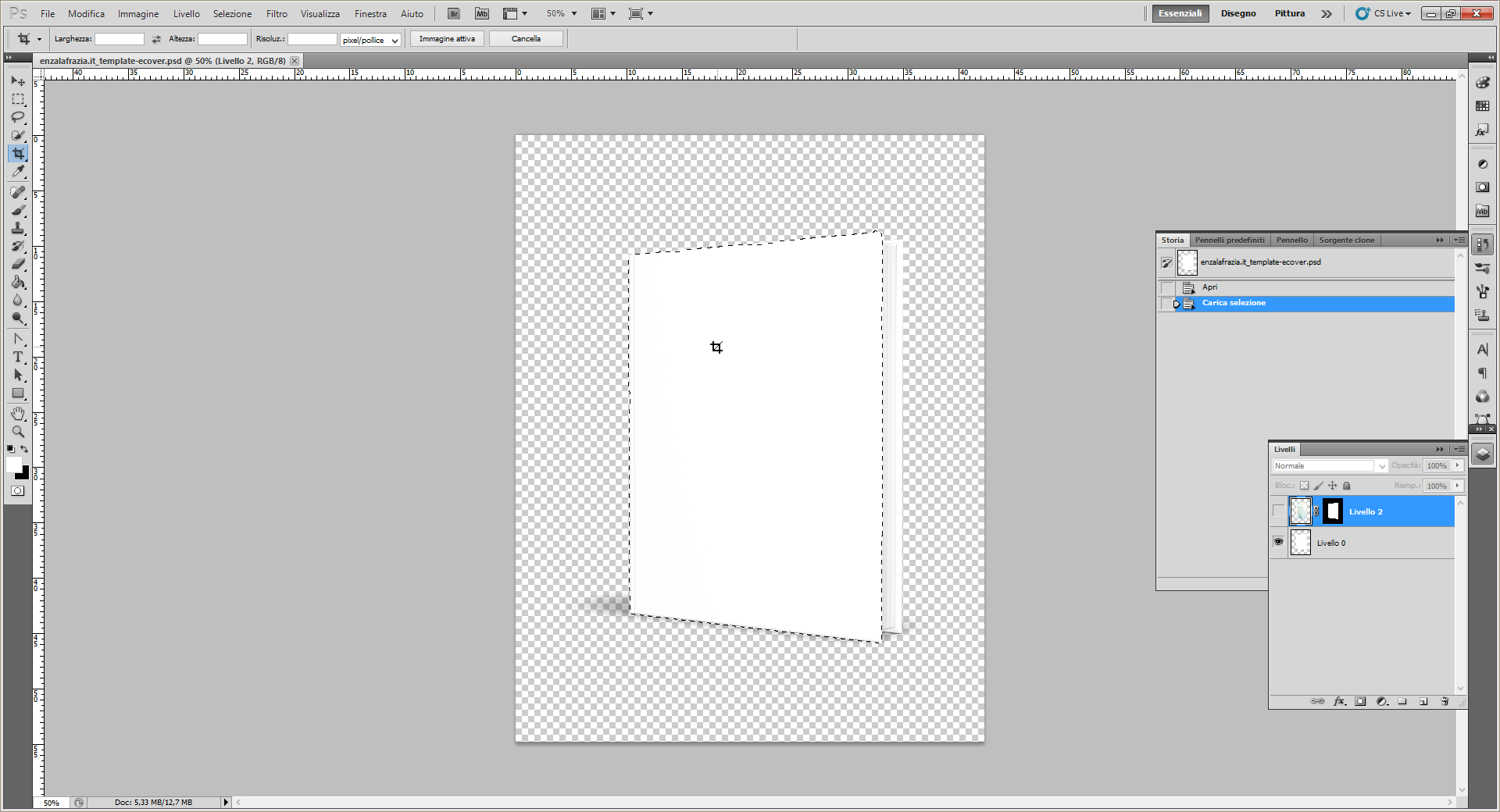 creare ecover con photoshop selezione 