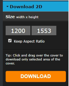 Onlineecovercreator.com impostazioni immagine 2D