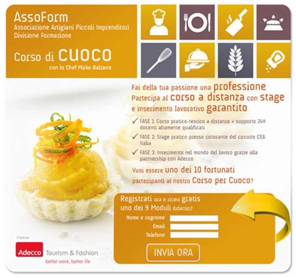 AssoAPI creazione landing page squeeze page