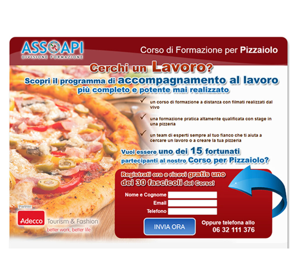 AssoAPI creazione landing page squeeze page