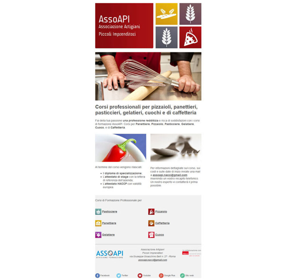 AssoAPI creazione template email