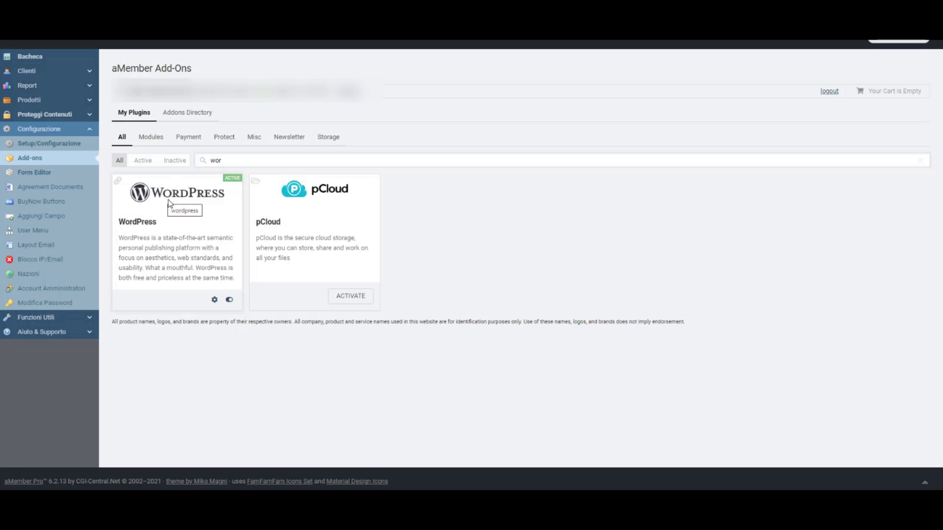 Plugin di aMember per WordPress