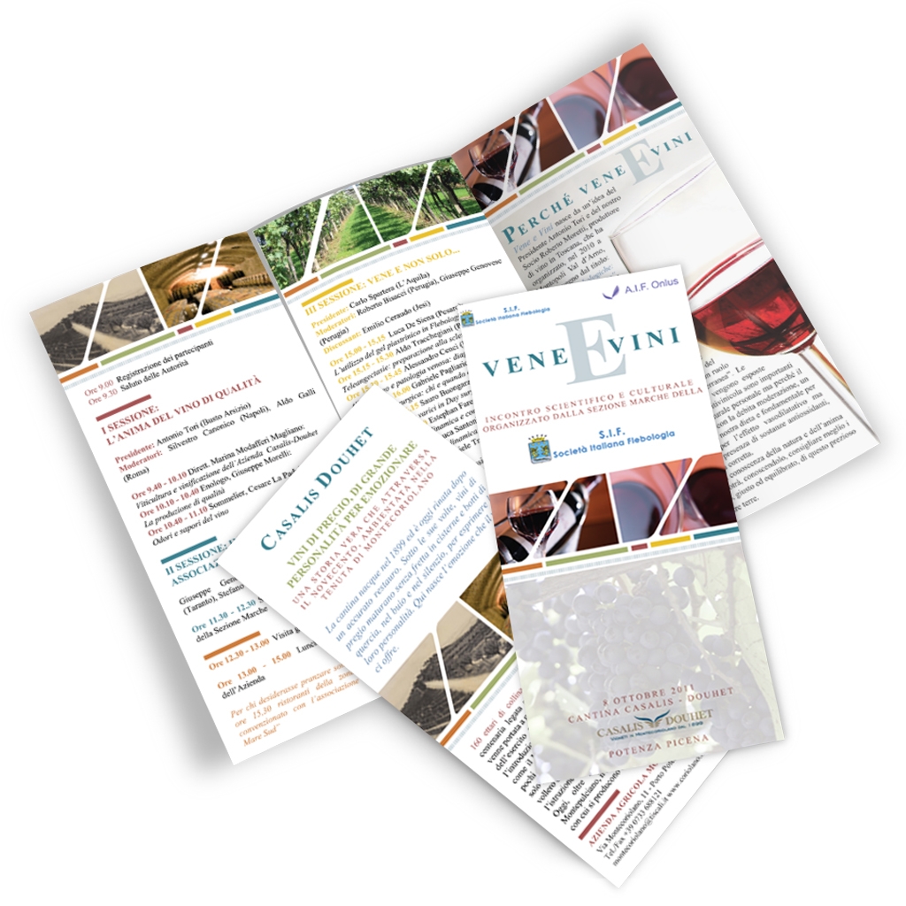 Vene e Vini creazione grafica brochure