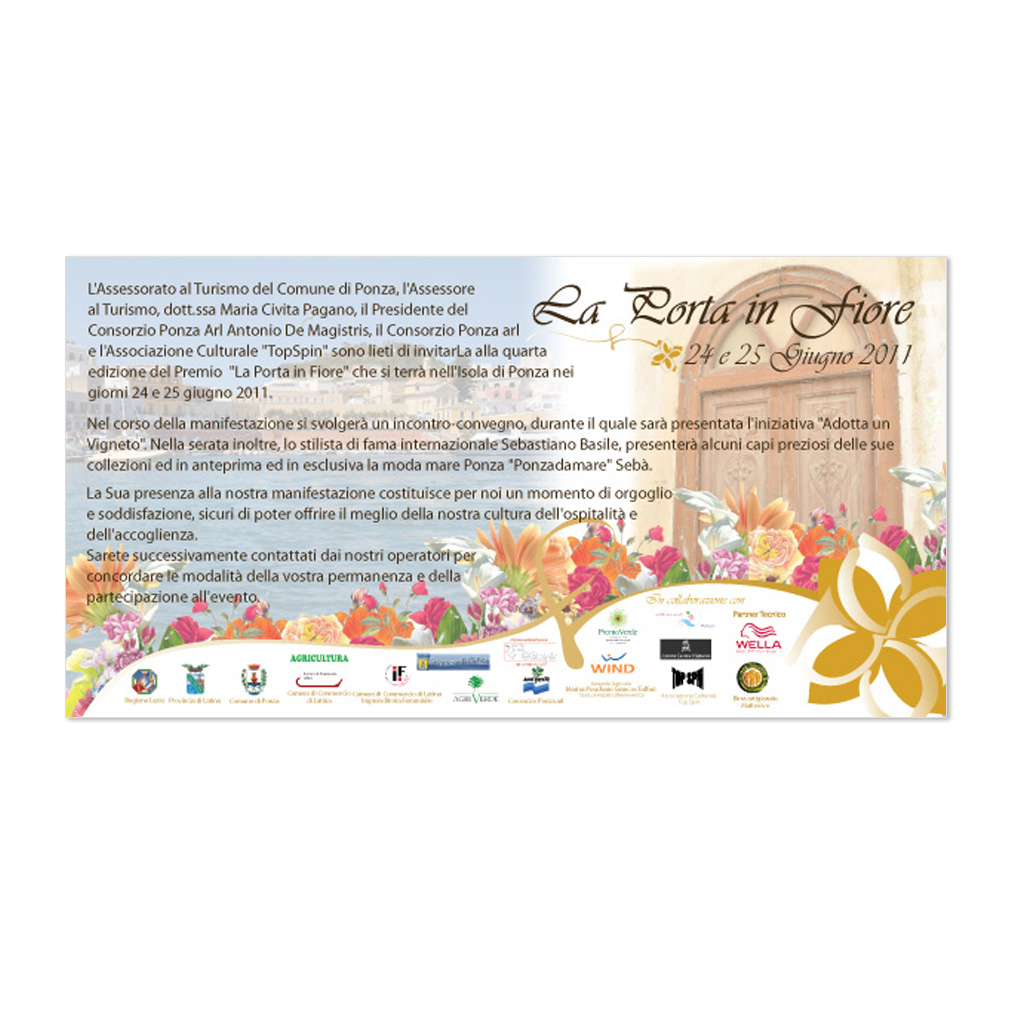 La Porta in Fiore Evento creazione grafica invito