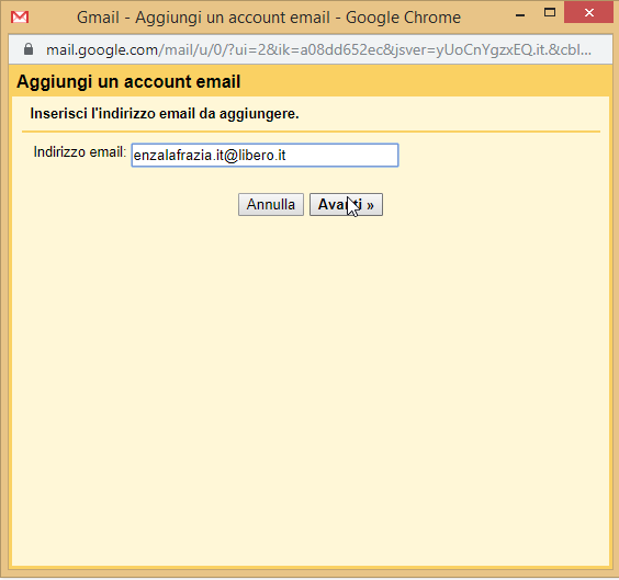 Gmail aggiunti un account email