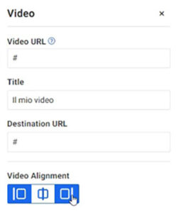 AWeber impostazioni blocco video