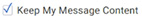 AWeber Keep my message content