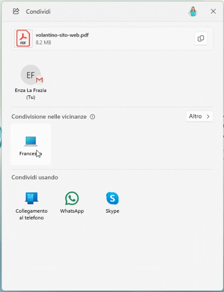 Condivisione file con Windows