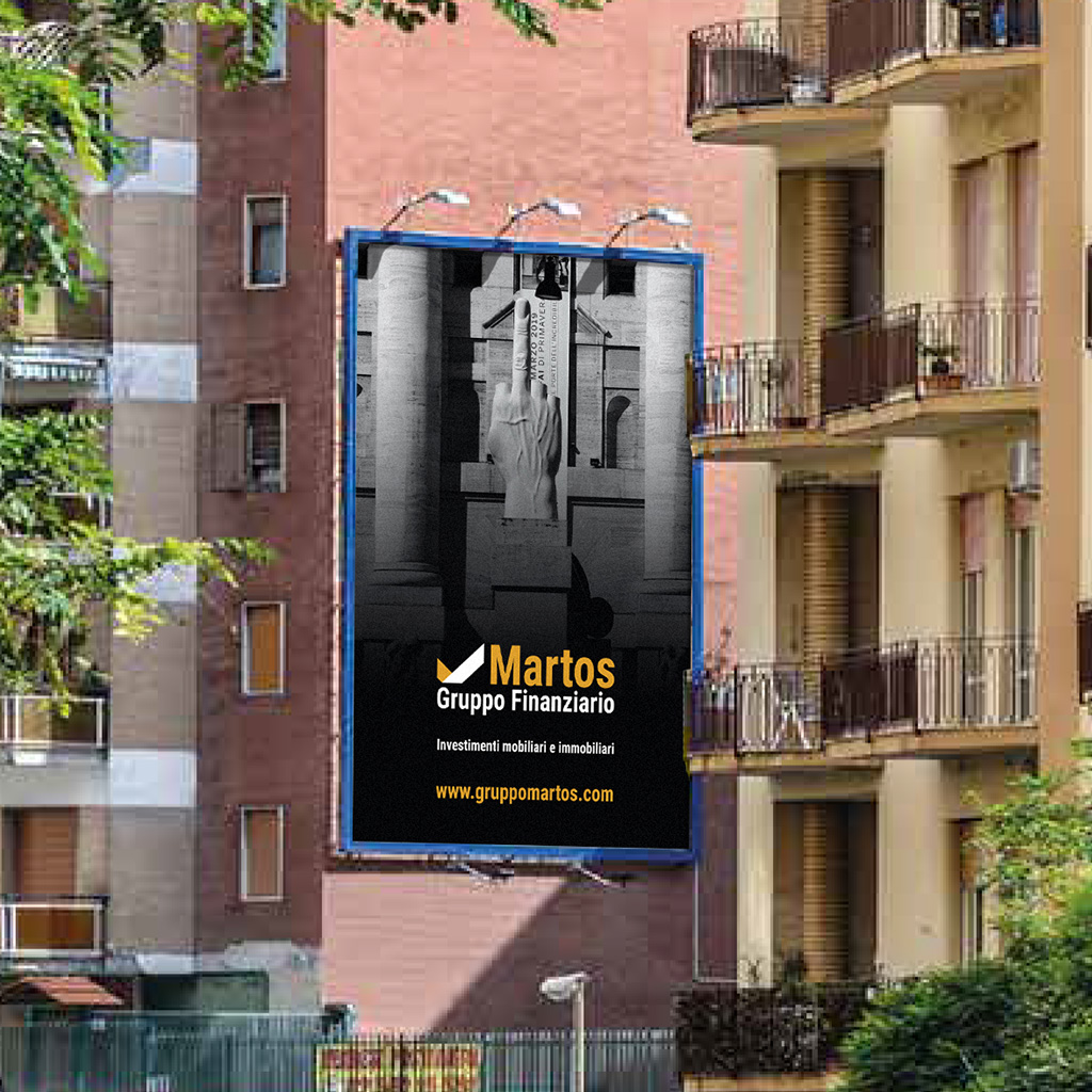Gruppo Finanziario Martos creazione grafica manifesti 7x10 metri